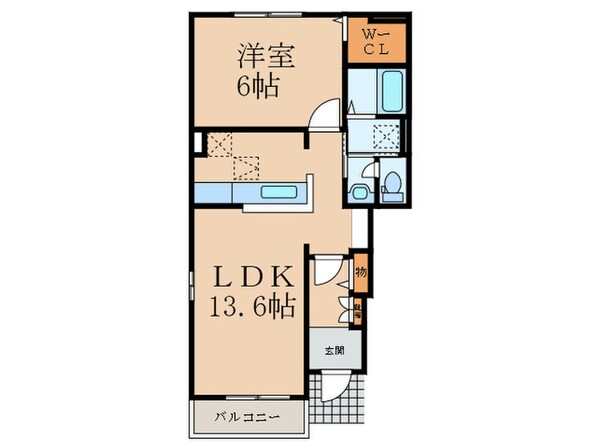 プランタンコートⅤの物件間取画像